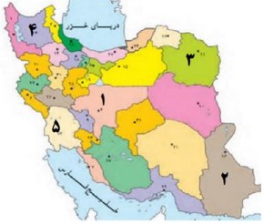 شماره درنقشه مربوط به کدام استان