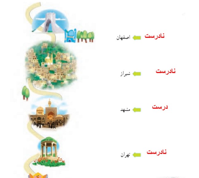 درست، نادرست صفحه ۸۲ فارسی دوم