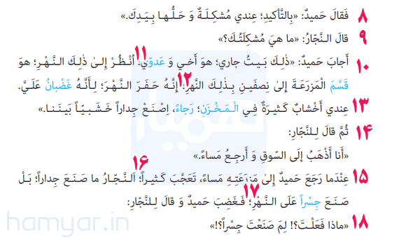 ترجمه درس سوم صفحه ۴۰ عربی نهم