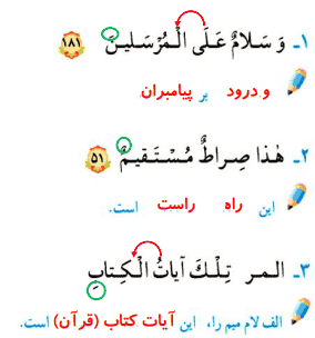 جواب تمرین های صفحه 30 قرآن چهارم