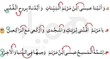 جواب تمرین های صفحه ۵۳ قرآن چهارم